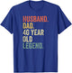 Funny 40th Birthday Gifts Vintage Dad 1980 T-Shirt - T-Shirt | Royal