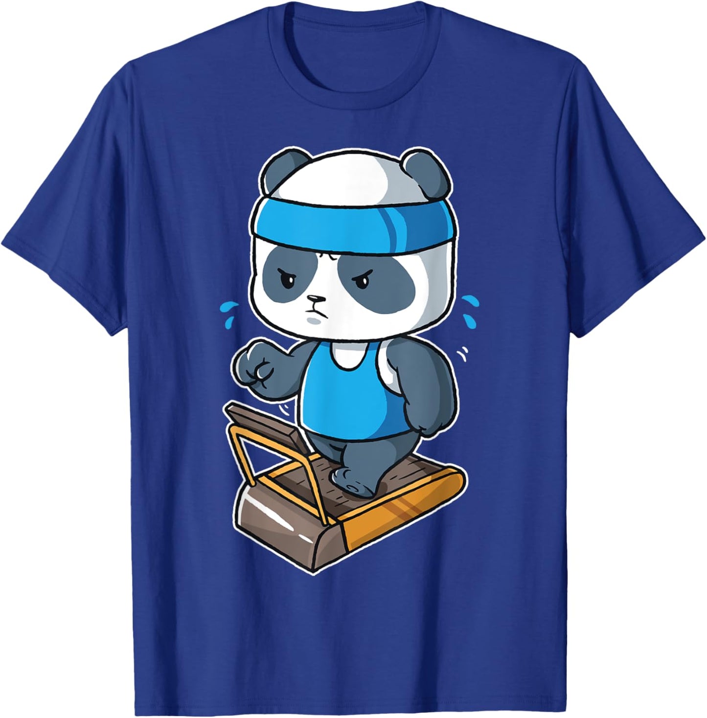 Panda Bear Body Builder Fitness Gym Workout Training Cardio T-Shirt - T-Shirt | Royal
