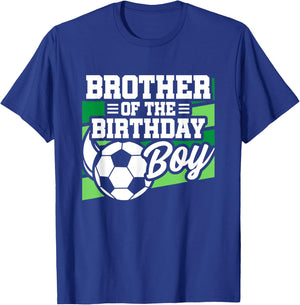 Soccer Birthday - Birthday Brother - Boys Soccer Birthday T-Shirt - T-Shirt | Royal