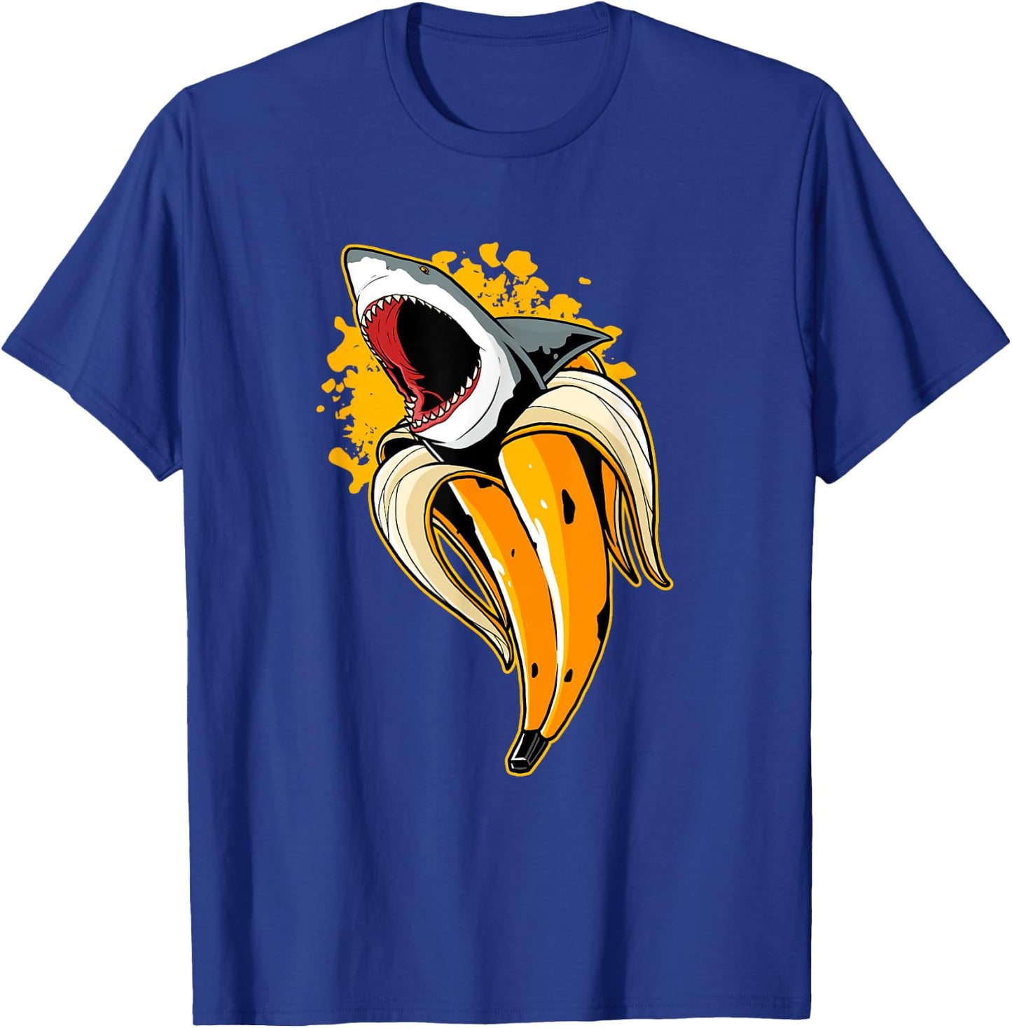 Banana Shark Marine Biology Fruit Lover Shark Lover Funny T-Shirt - T-Shirt | Royal