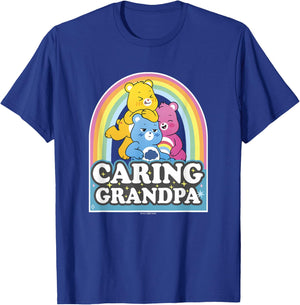 Care Bears Caring Grandpa Retro Rainbow Grumpy Group Shot T-Shirt - T-Shirt | Royal