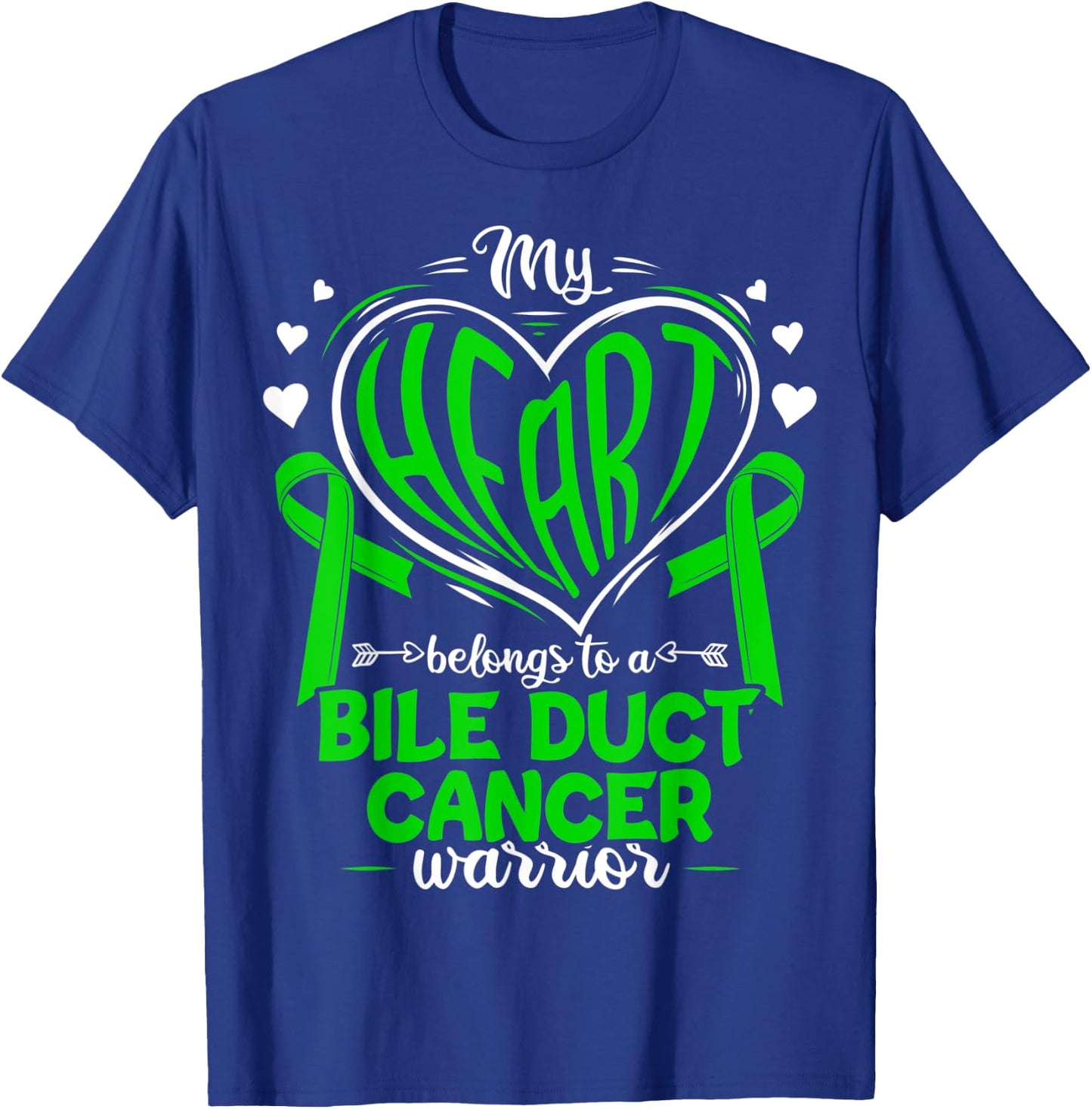Cholangiocarcinoma Bile Duct Cancer Awareness T-Shirt - T-Shirt | Royal