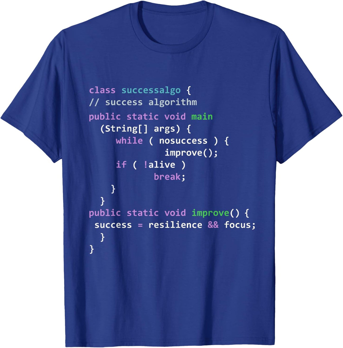 Java Programming Java Success Algorithm Java Programmer T-Shirt - T-Shirt | Royal