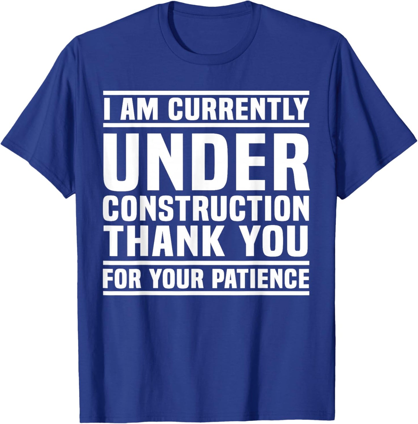 Under Construction Post Surgery Gag Get Well Soon T-Shirt - T-Shirt | Royal