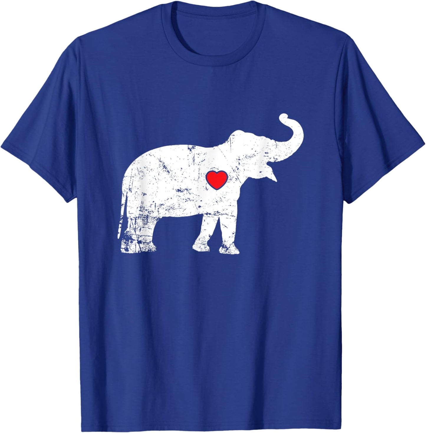 Elephant with red Heart T-Shirt - T-Shirt | Royal