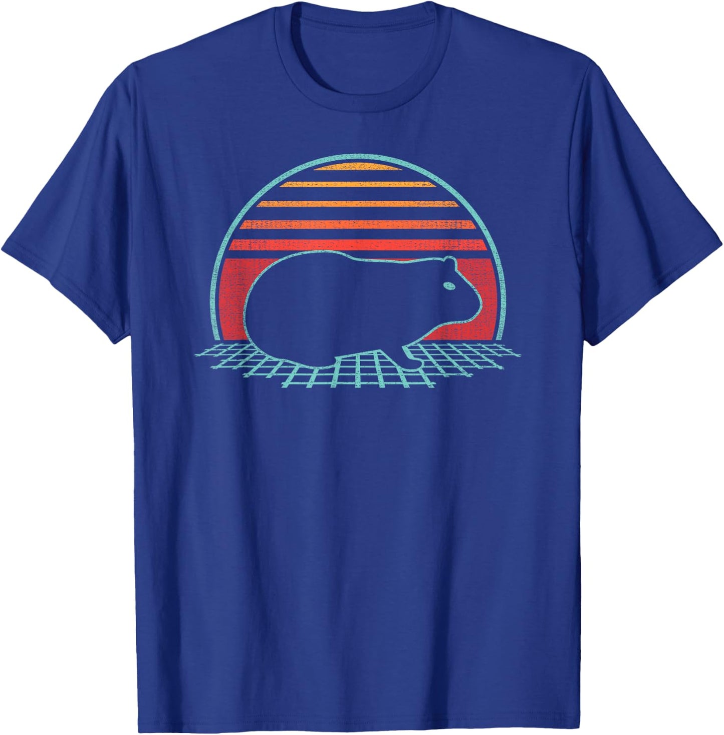 Guinea Pig Lover Animal Retro Vintage 80s Style T-Shirt - T-Shirt | Royal