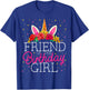 Friend of the Birthday Girl Unicorn Friends Matching T-Shirt - T-Shirt | Royal