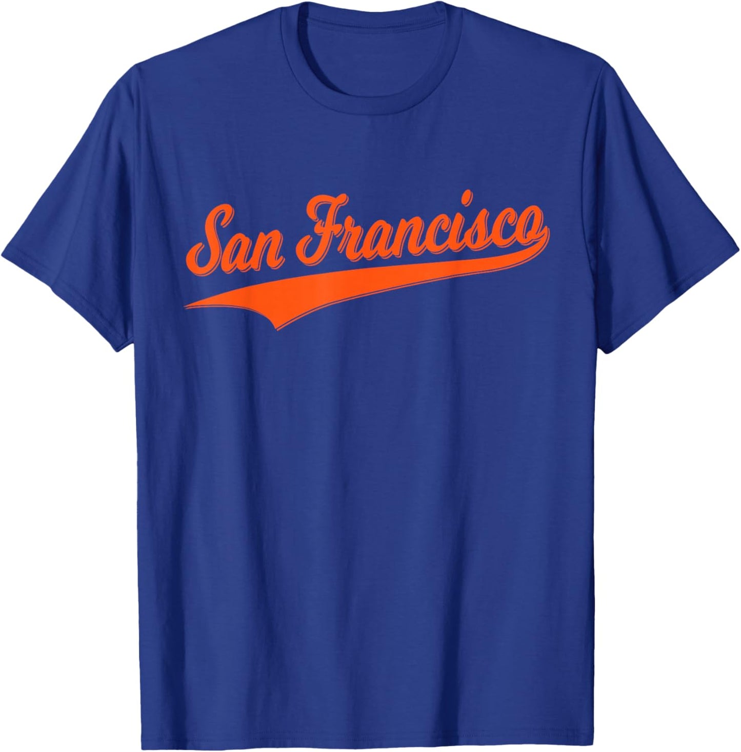 San Francisco Sf Varsity Script Vintage Sports Jersey Style T-Shirt - T-Shirt | Royal