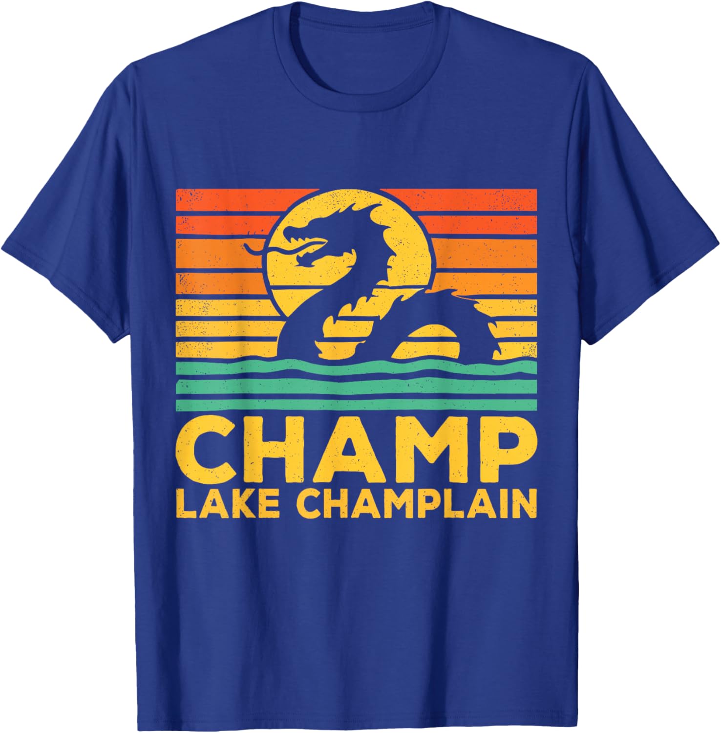 Champ Lake Champlain Monster American Folklore T-Shirt - T-Shirt | Royal