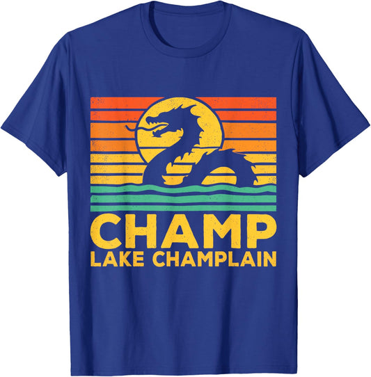 Champ Lake Champlain Monster American Folklore T-Shirt - T-Shirt | Royal