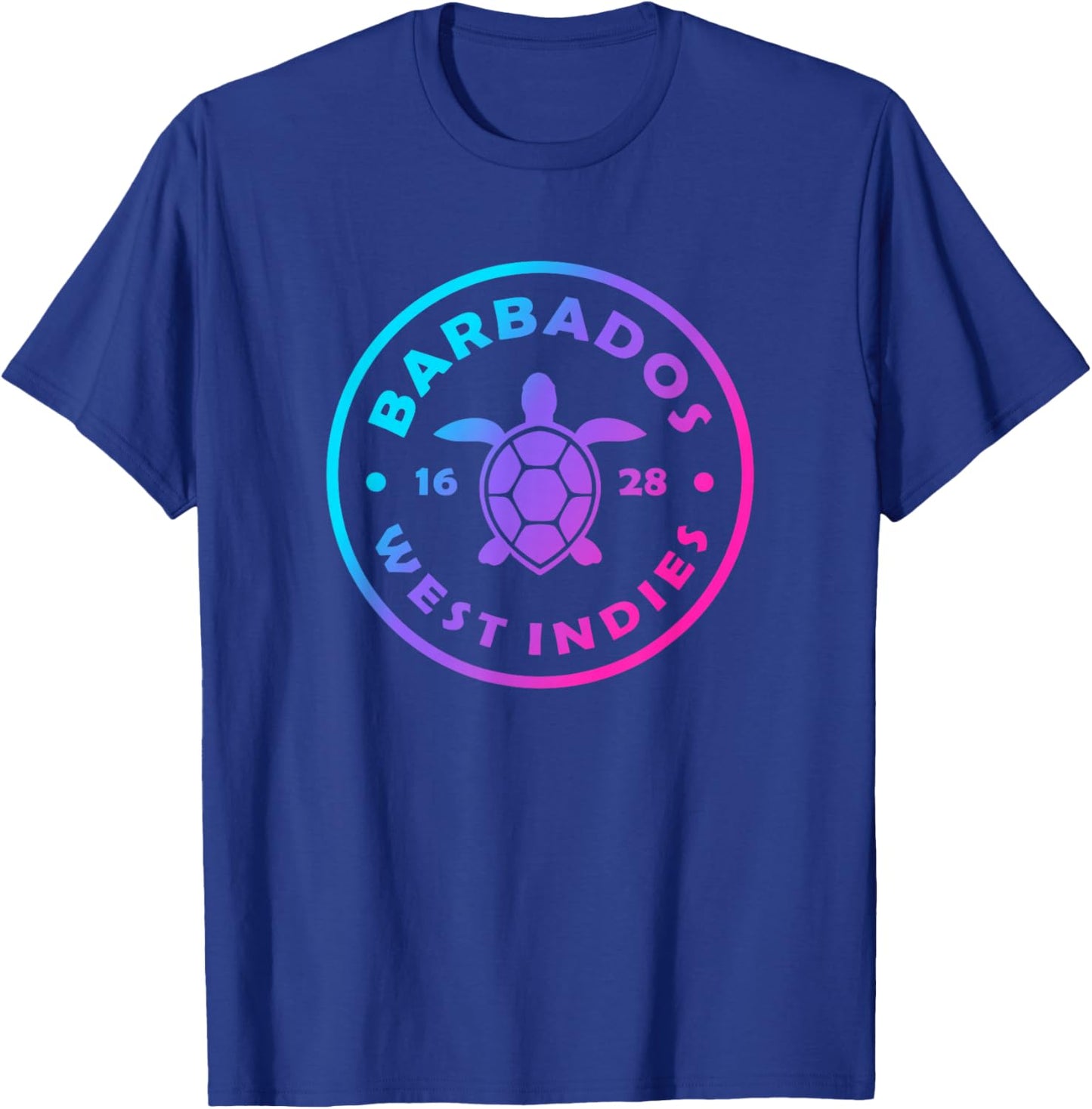 Barbados Sea Turtle Tie Dye Beach Vacation T-Shirt - T-Shirt | Royal