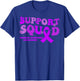 Support Squad Purple Ribbon Moebius Syndrome Awareness T-Shirt - T-Shirt | Royal