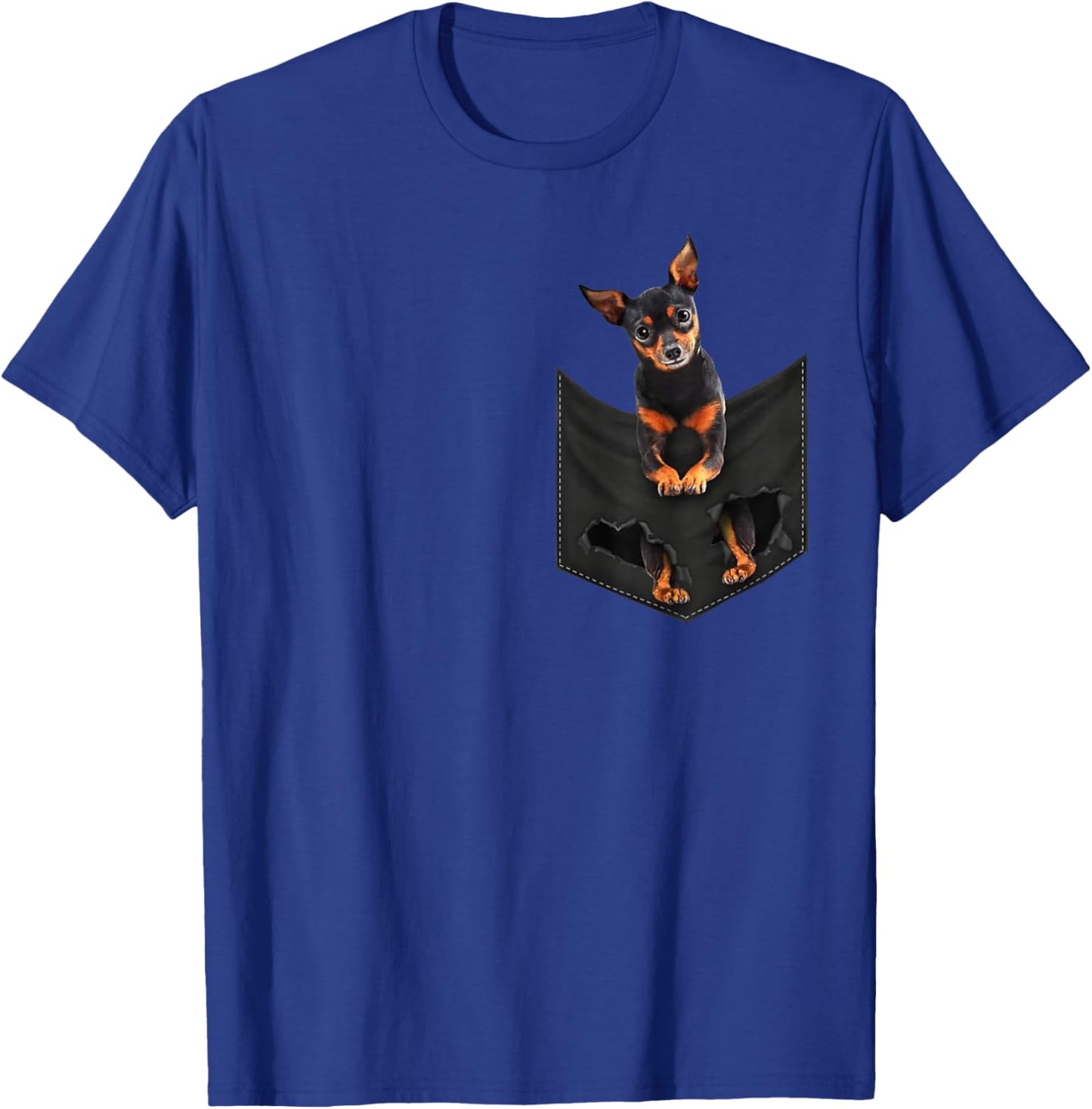 Funny Miniature Pinscher dog in Pocket Mini Pin Lovers T-Shirt - T-Shirt | Royal