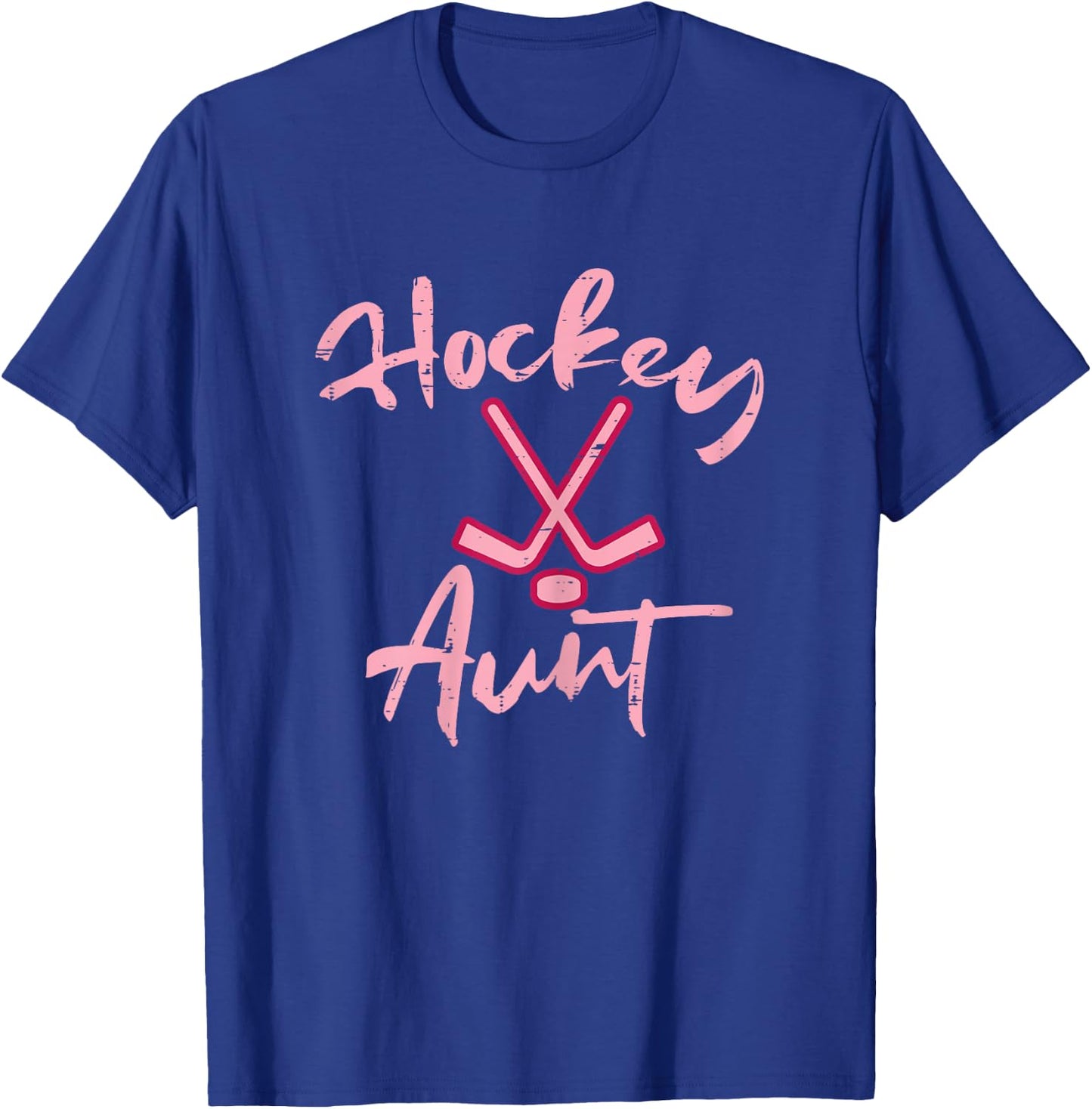 Ice Hockey Aunt Cute Mothers Day Aunty Auntie Women Nephew T-Shirt - T-Shirt | Royal