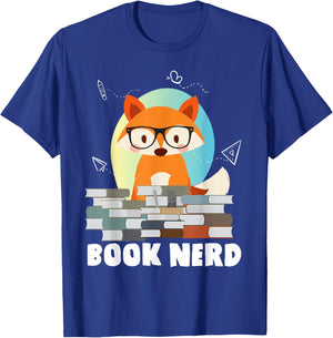 Bookworm Book Literature Novel Reading Rat T-Shirt - T-Shirt | Royal