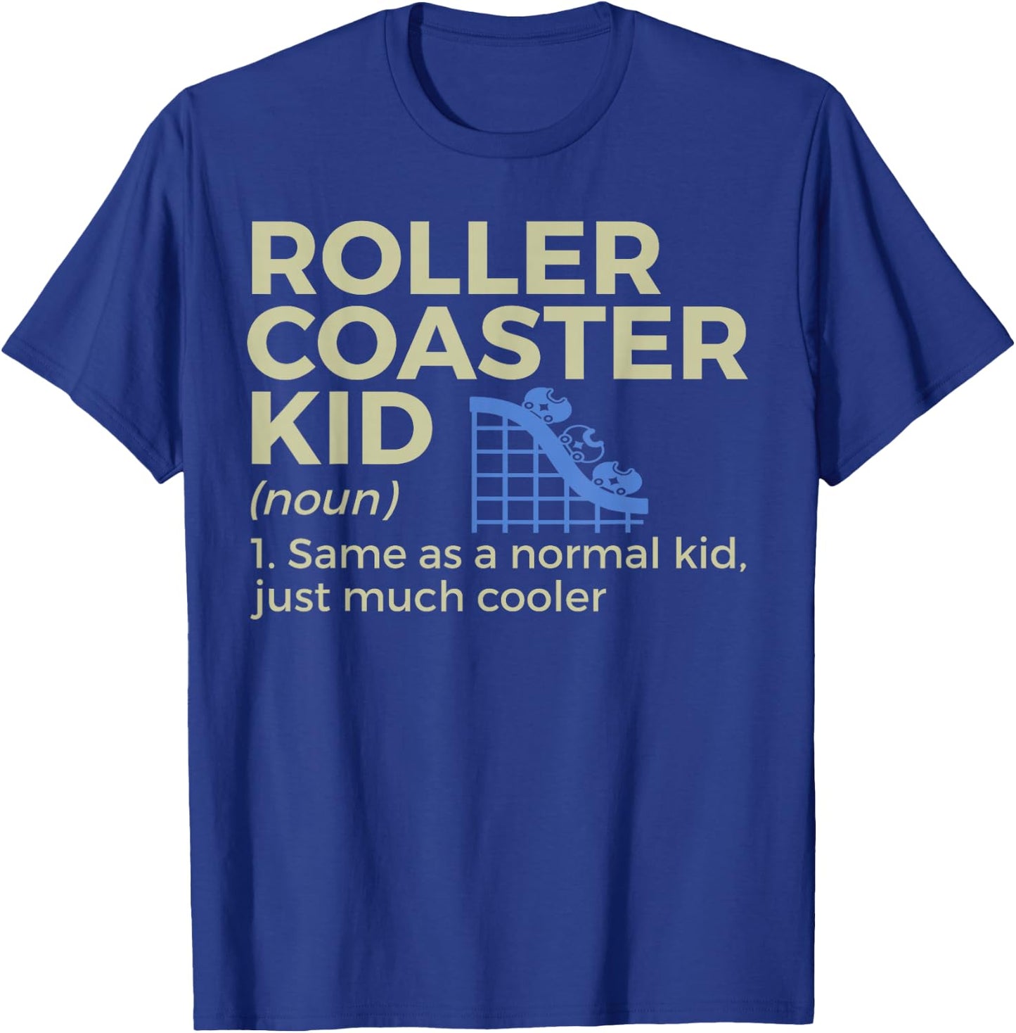 Funny Roller Coaster Kid Definition T-Shirt - T-Shirt | Royal