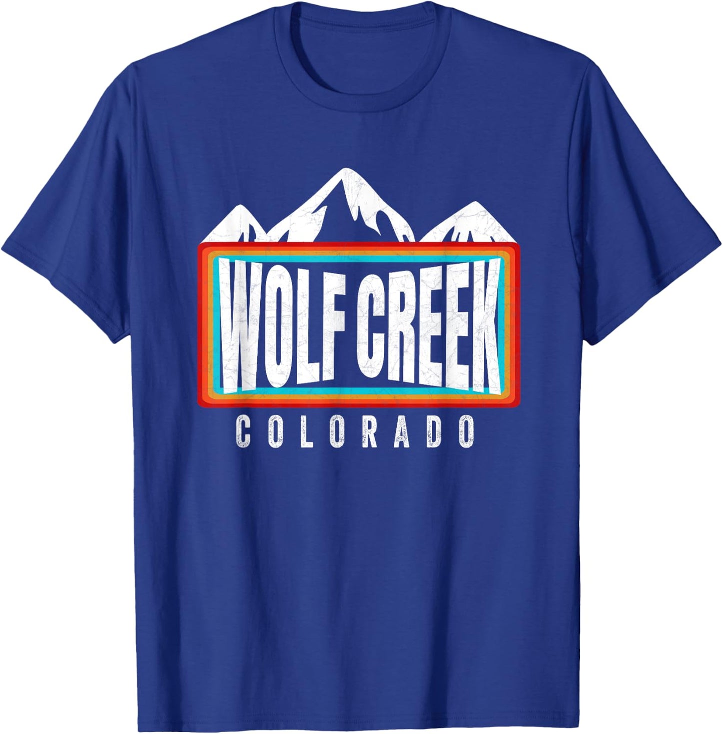 Throwback Wolf Creek Ski CO Winter Gear Colorado Snowboard T-Shirt - T-Shirt | Royal