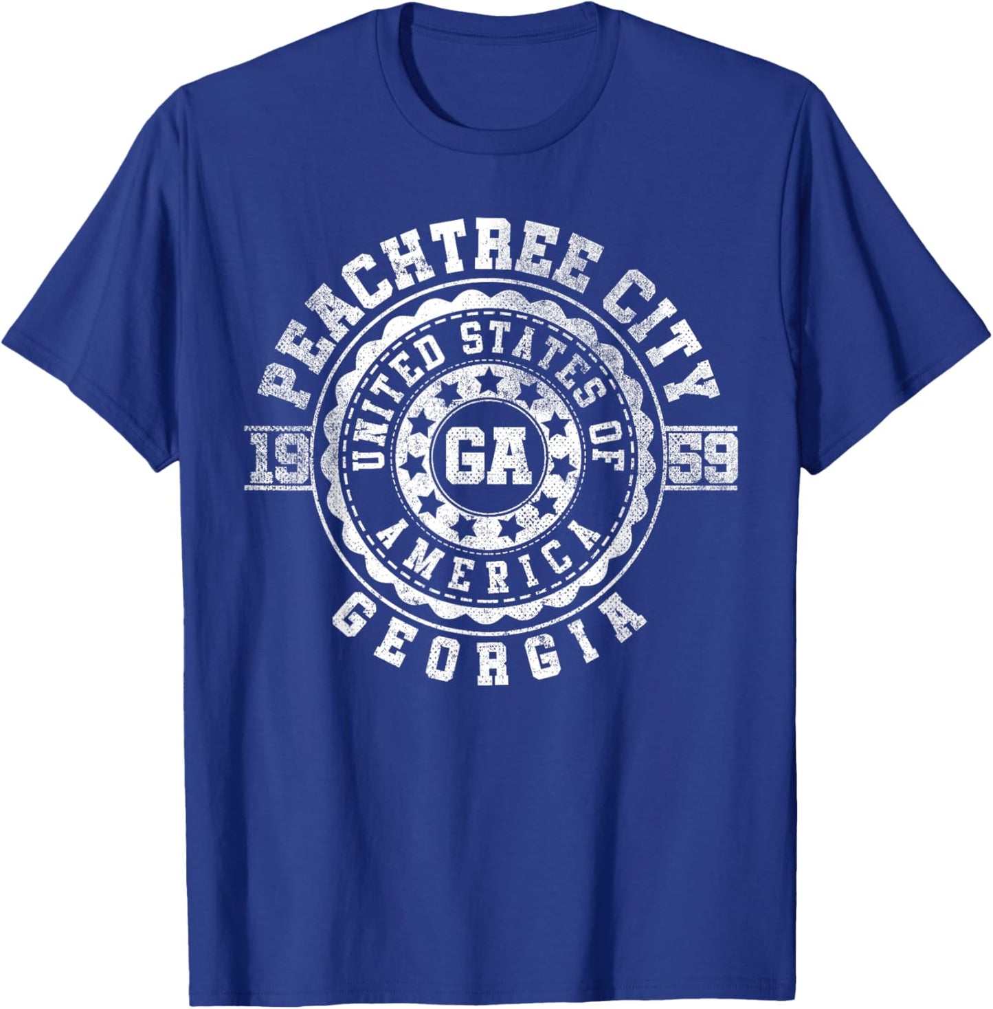 Peachtree City GA | Georgia | Vintage City Apparels T-Shirt - T-Shirt | Royal