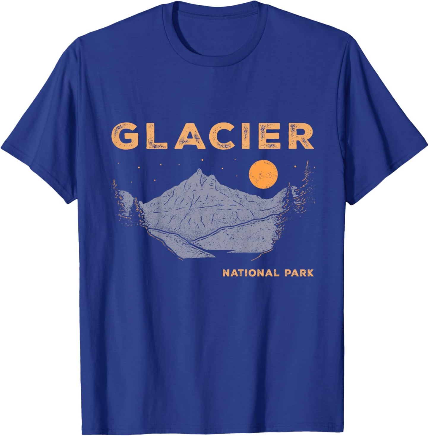 Retro Glacier National Park Souvenir Montana Boys Girls Kids T-Shirt - T-Shirt | Royal