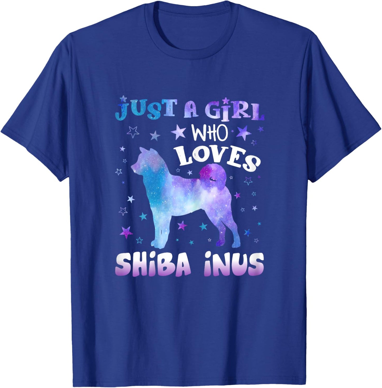 Just A Girl Who Loves Shiba Inus Funny dog lovers gifts T-Shirt - T-Shirt | Royal
