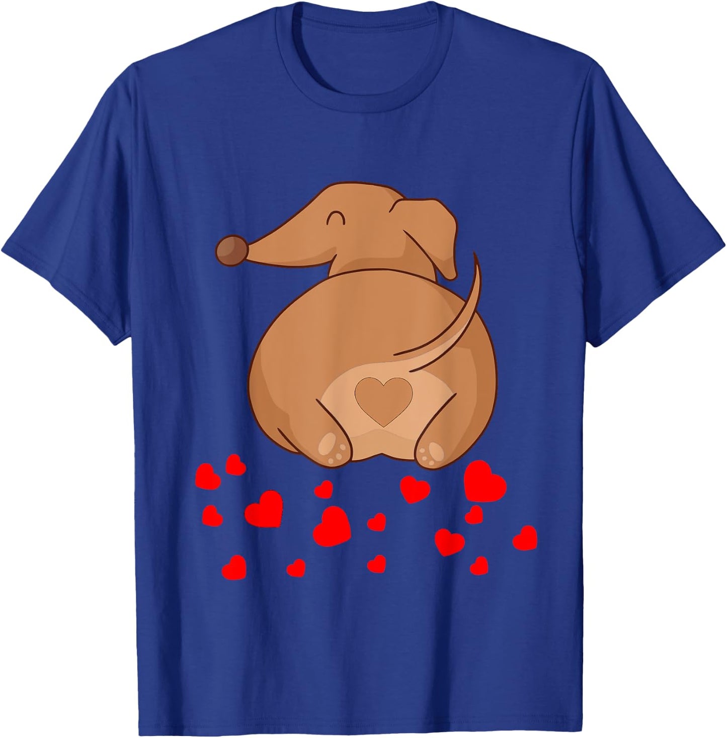 Dachshund Weenie Dog Lover Valentines Day T-Shirt - T-Shirt | Royal