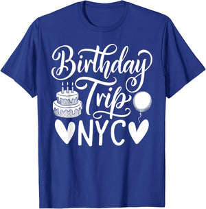 NYC Birthday Trip Travel New York City Birthday T-Shirt - T-Shirt | Royal