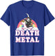 Death Metal Rock Music Rainbow Grim Reaper Riding Unicorn T-Shirt - T-Shirt | Royal