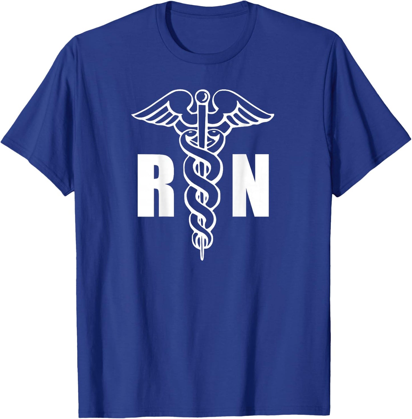 Nurse RN Caduceus Medical Symbol Nursing (Back Design) T-Shirt - T-Shirt | Royal