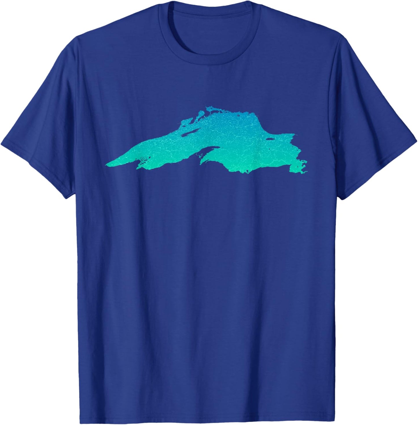 Lake Superior Blue Green Water Ombre T-Shirt - T-Shirt | Royal