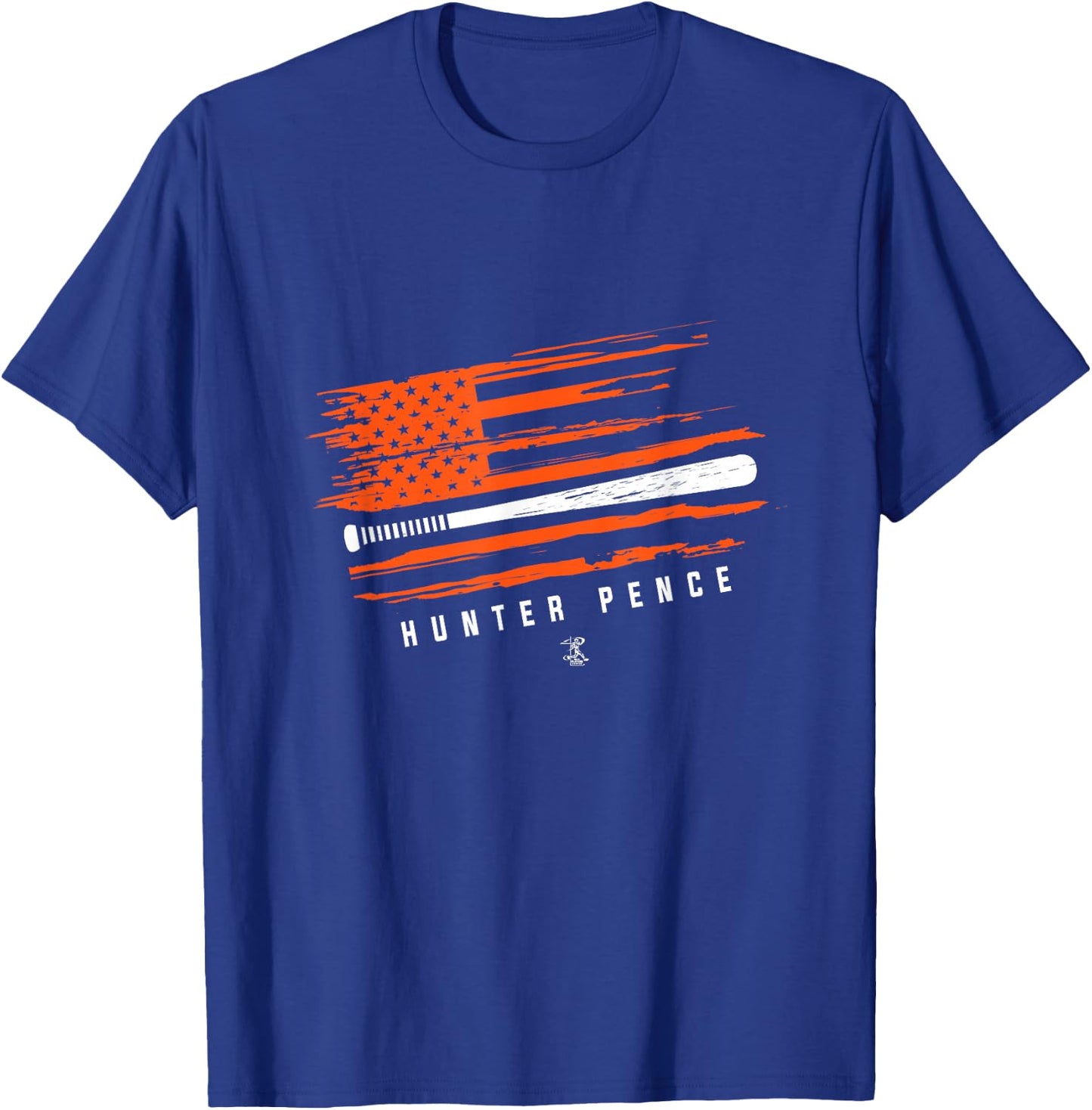 Hunter Pence Baseball Flag Graphic - Apparel T-Shirt - T-Shirt | Royal