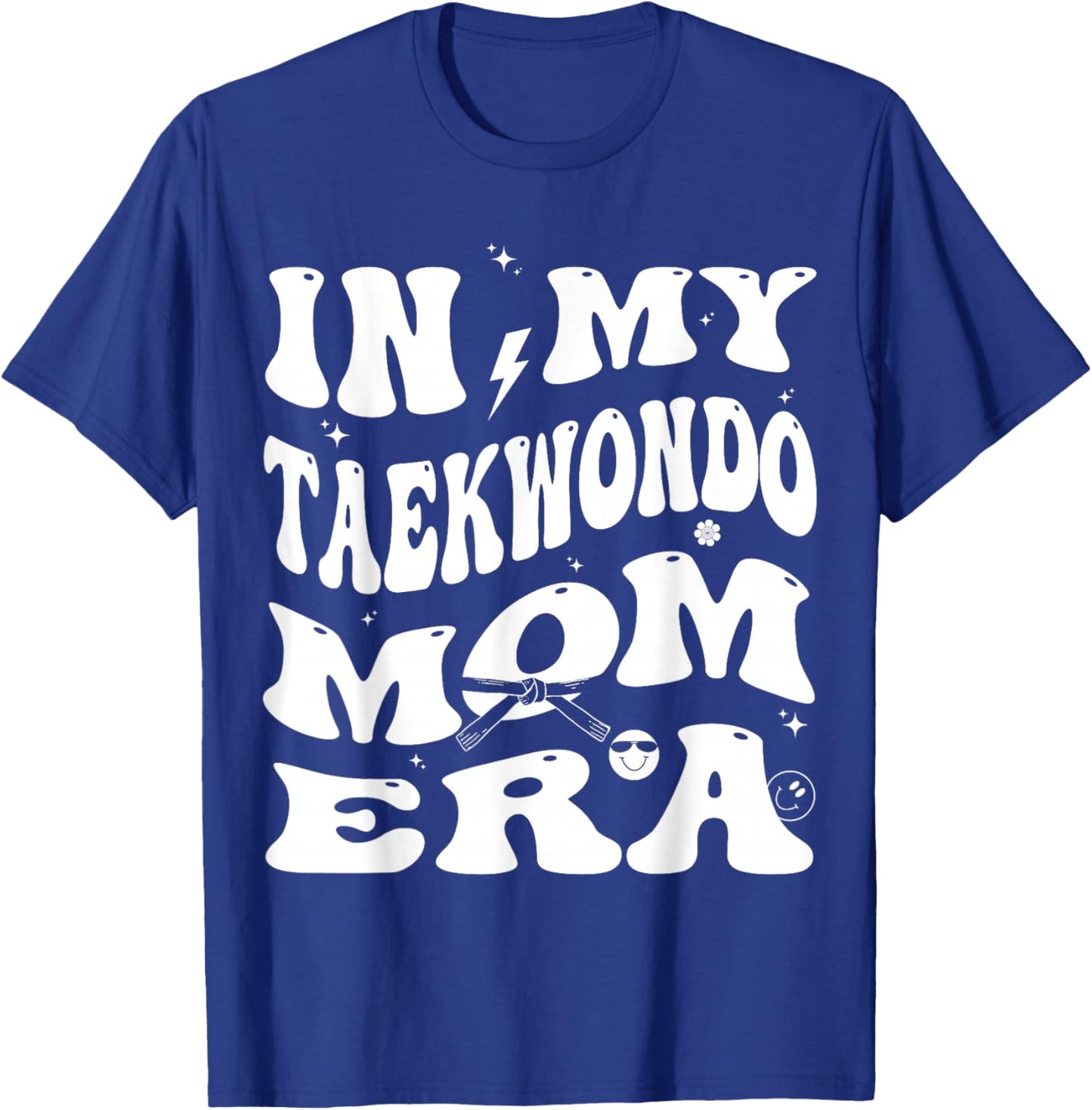 In My Taekwondo Mom Era Groovy TKD T-Shirt - T-Shirt | Royal