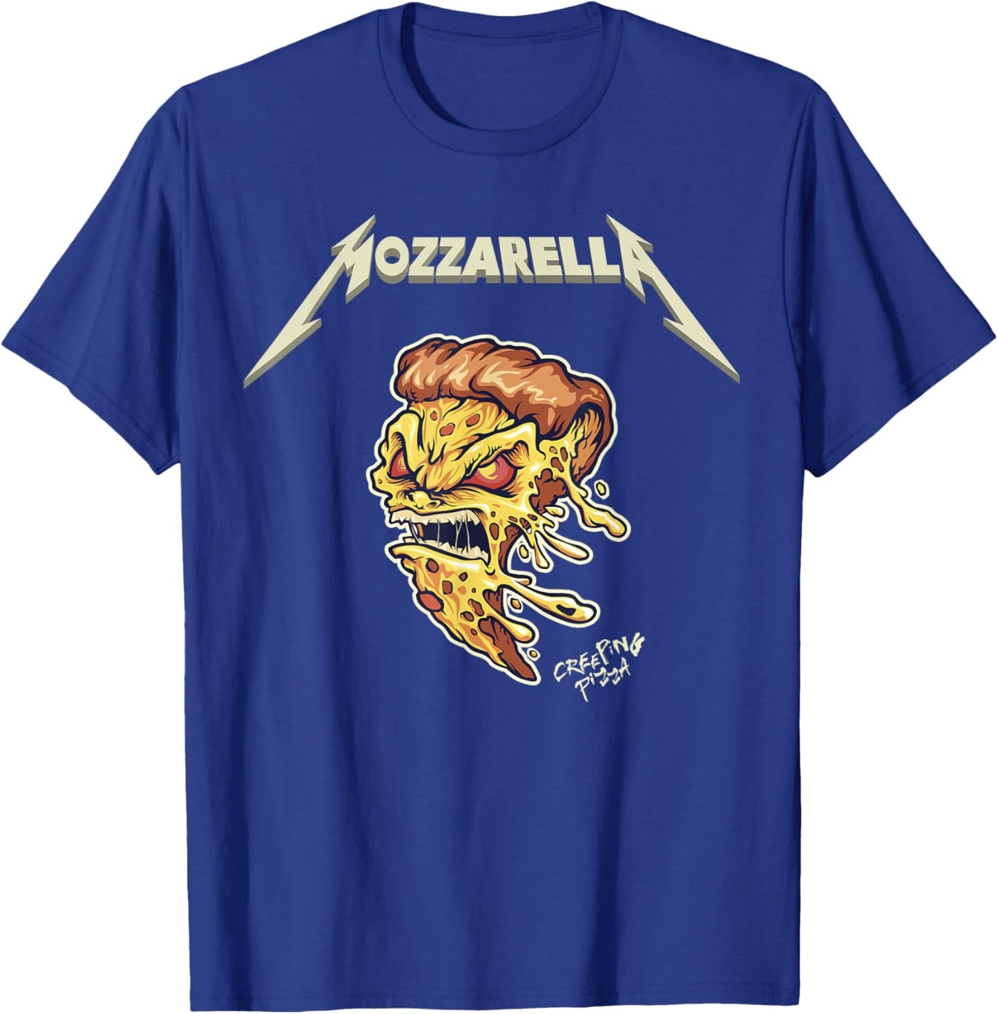 Mozzarella Creeping Pizza Foodie Chef, Baker, Cook, Heavy T-Shirt - T-Shirt | Royal