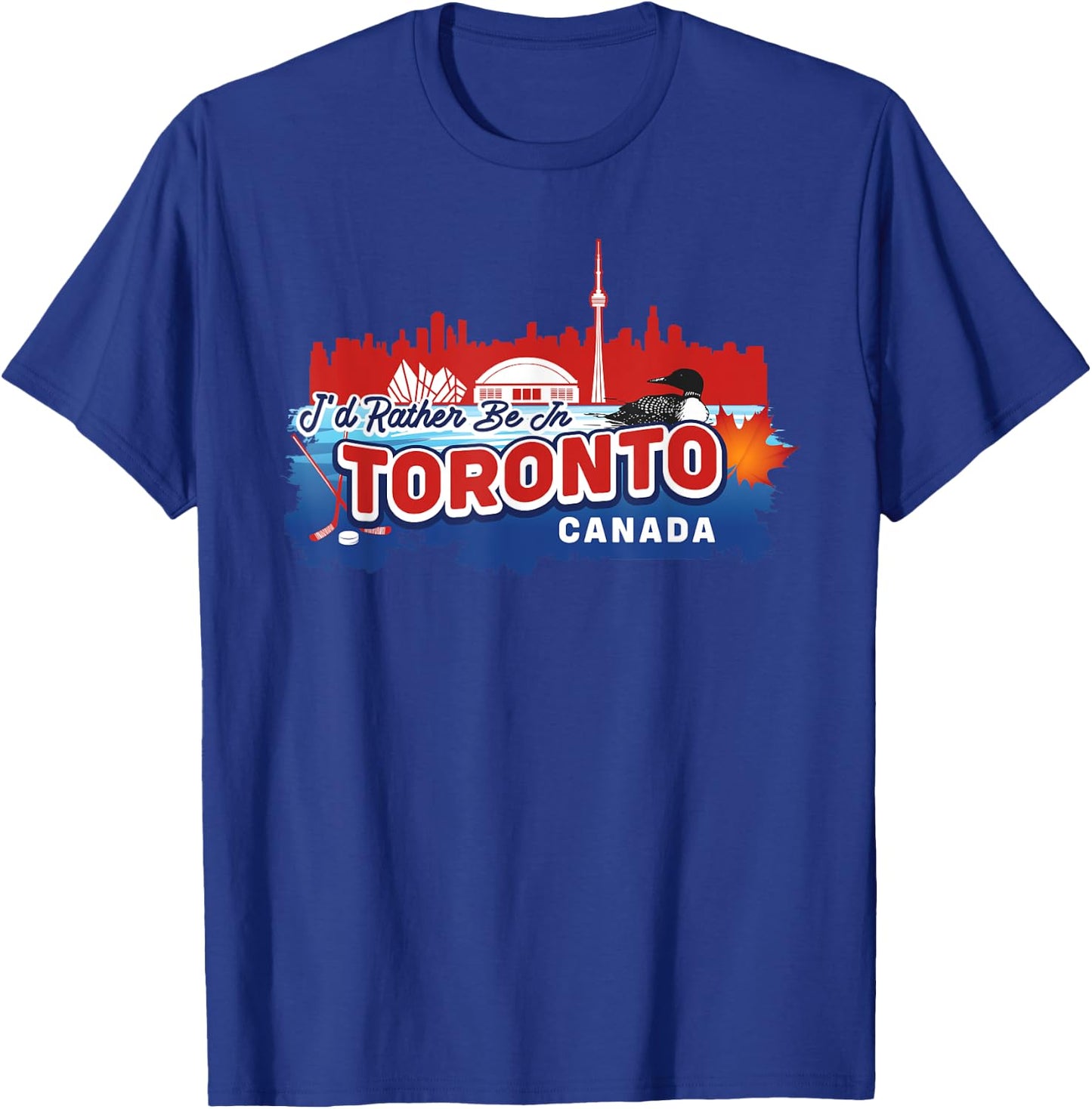 I'd Rather Be In Toronto Canada Vintage Souvenir T-Shirt - T-Shirt | Royal