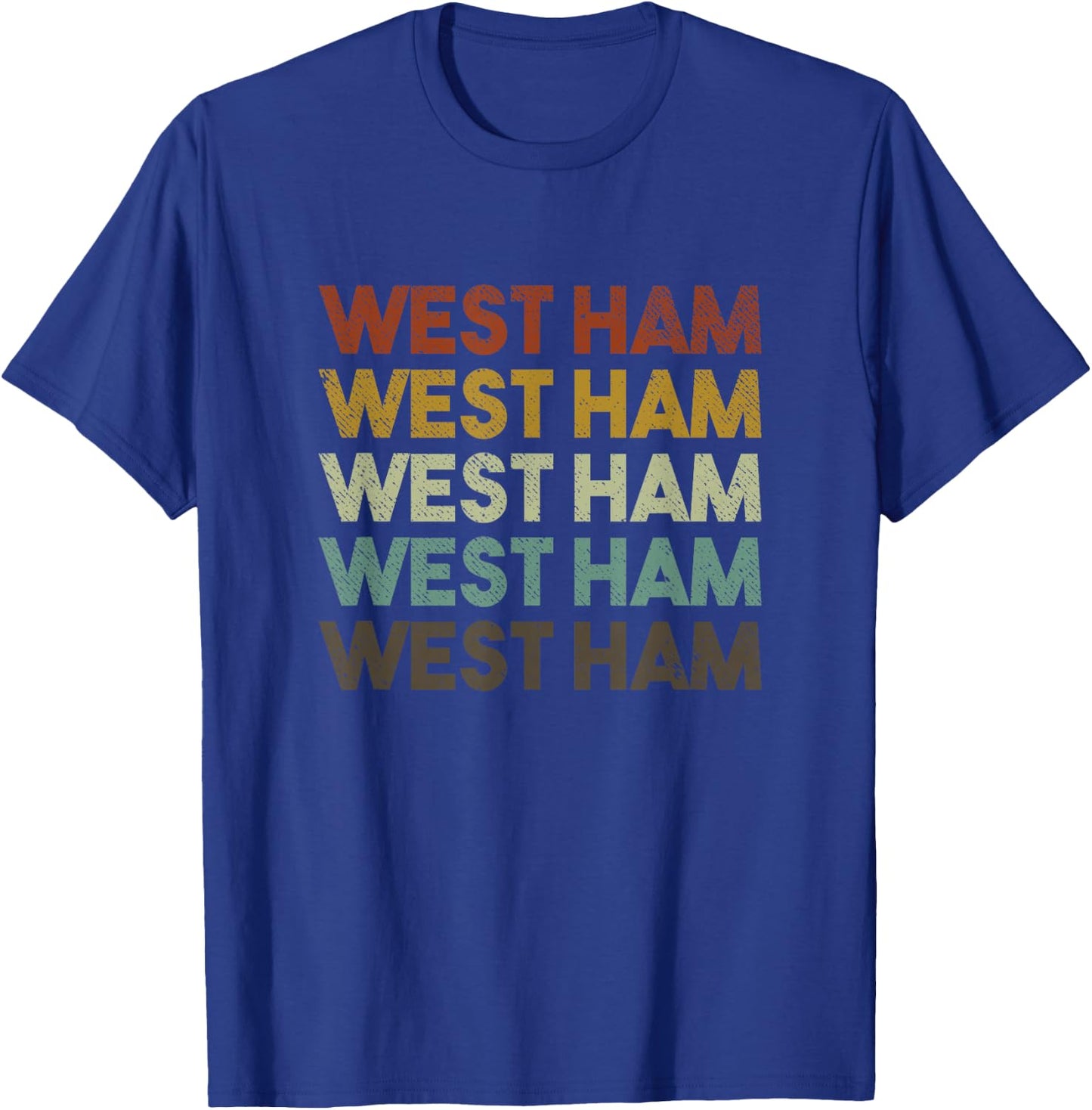 Retro West Ham London T-Shirt - T-Shirt | Royal