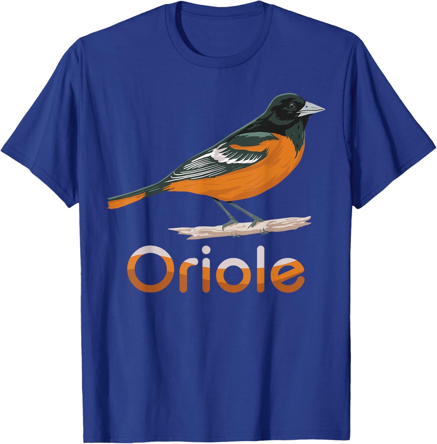 Vintage Distressed Look Oriole Bird Vintage Design T-Shirt - T-Shirt | Royal