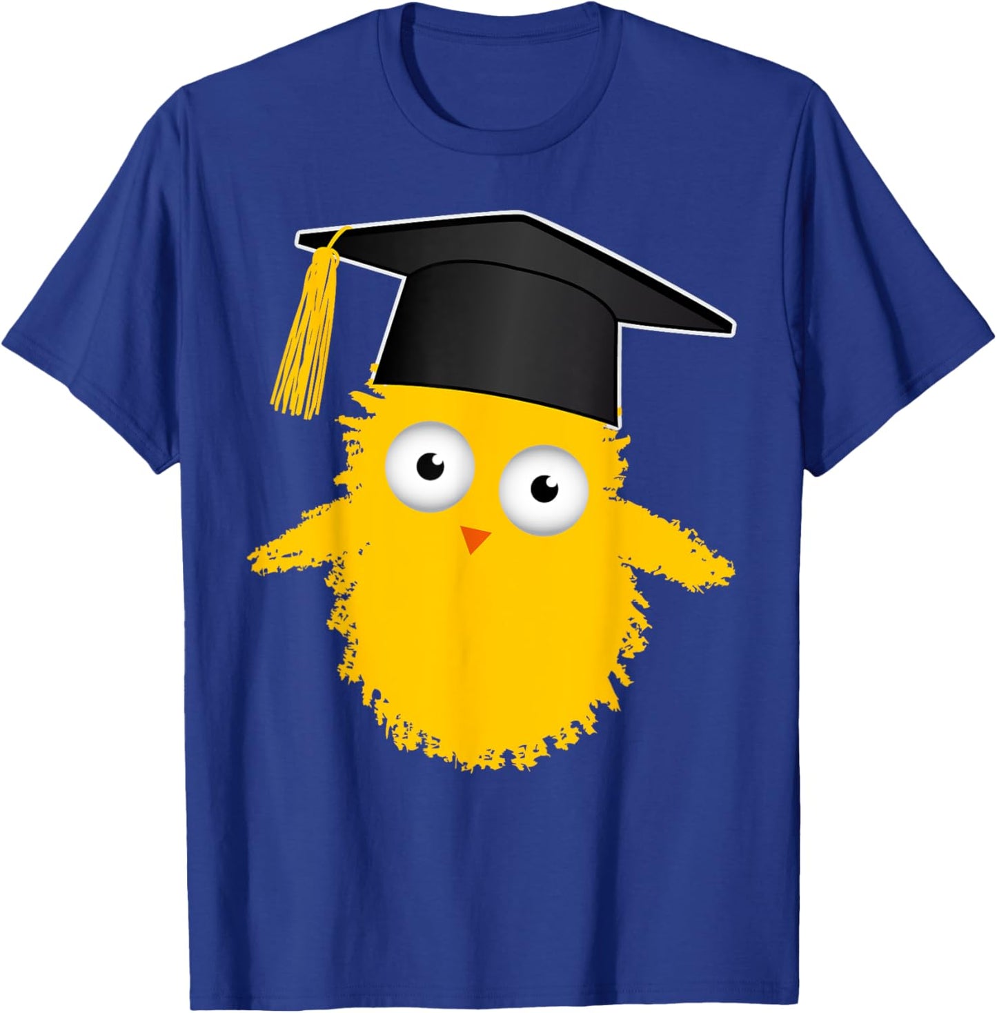 Funny Chick Chicken with Graduation Hat School Study Graduation T-Shirt - T-Shirt | Royal