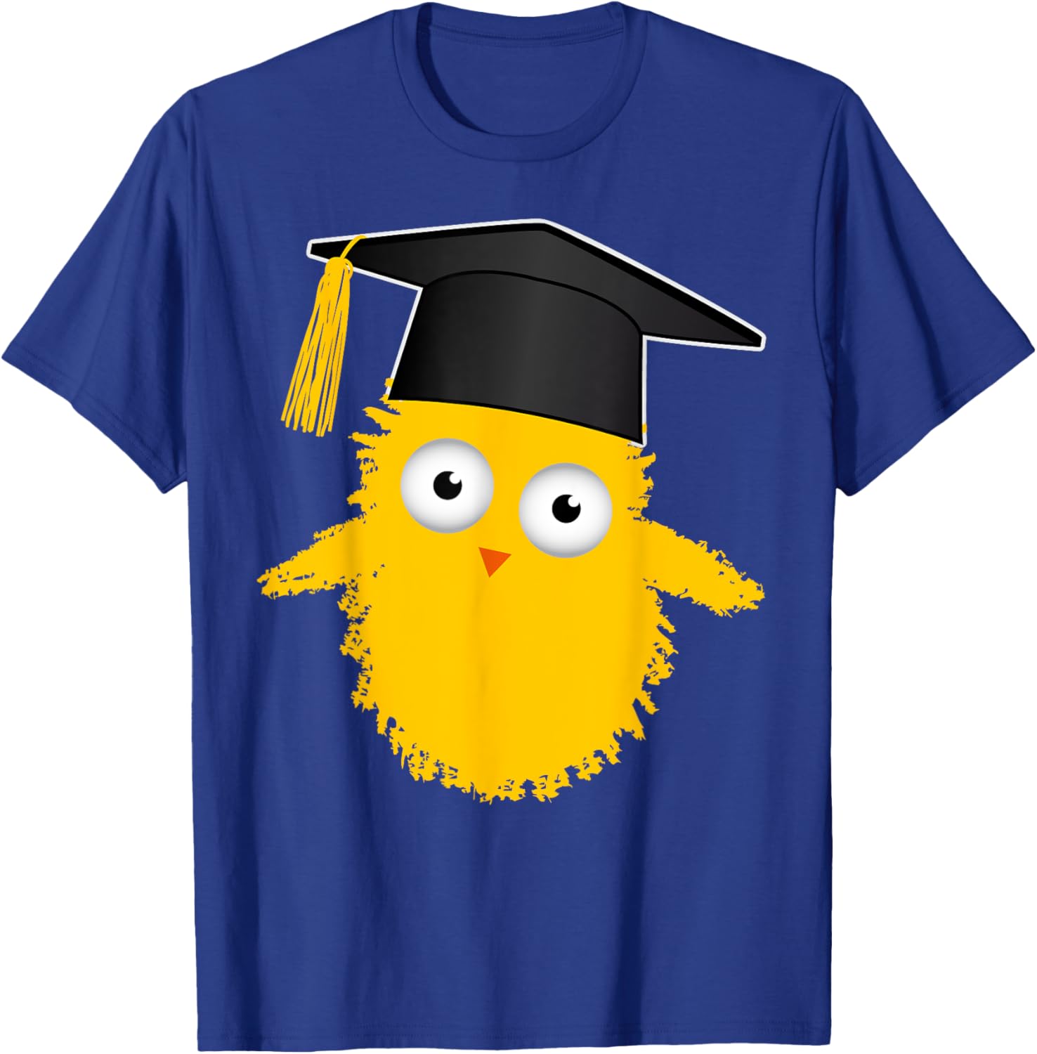 Funny Chick Chicken with Graduation Hat School Study Graduation T-Shirt - T-Shirt | Royal
