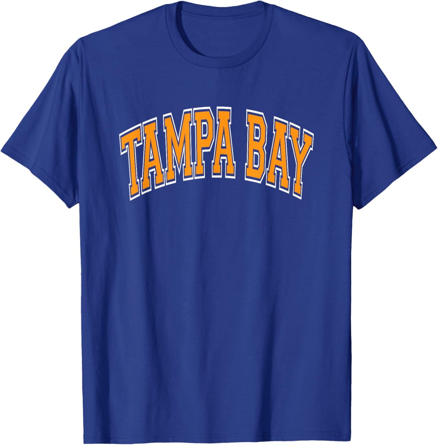 Tampa Bay Arched Orange Text T-Shirt - T-Shirt | Royal