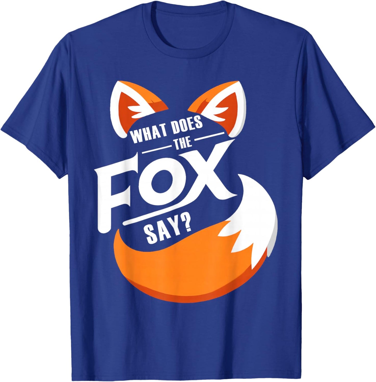 Retro What Does Vintage Art The Fox Funny Saying Animal Say T-Shirt - T-Shirt | Royal