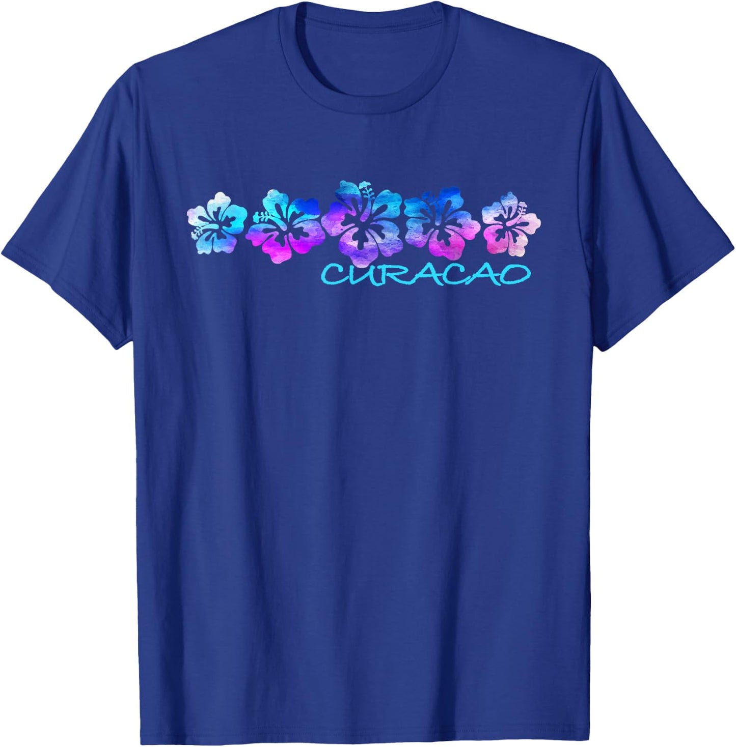 Curacao Tropical Flower -Vacation Beach T-Shirt - T-Shirt | Royal