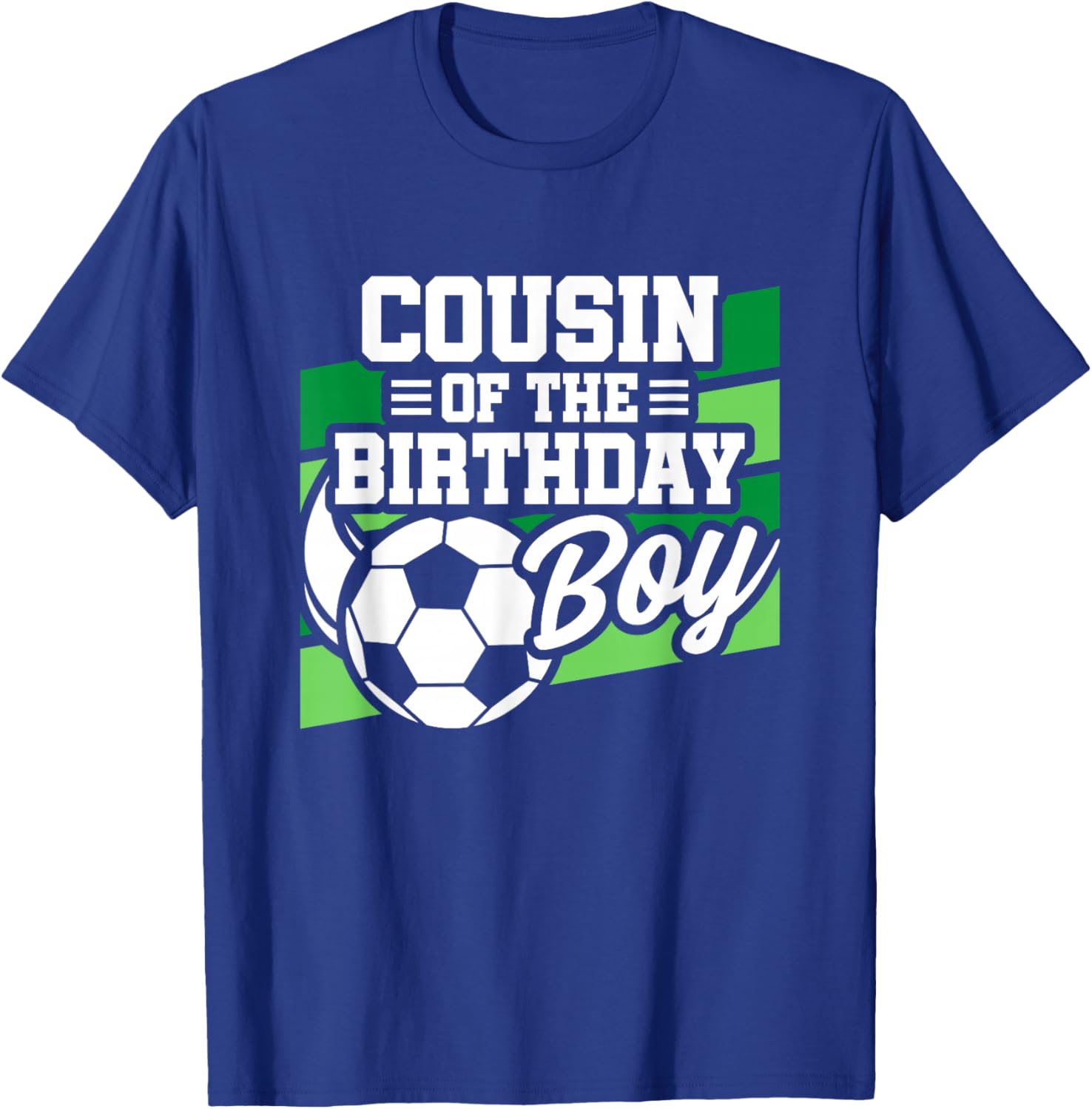 Soccer Birthday - Birthday Cousin - Boys Soccer Birthday T-Shirt - T-Shirt | Royal