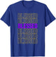 Purple and Golds Blessed-gold & Purple Color Graphic T-Shirt - T-Shirt | Royal