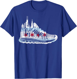 Chicago Runner Run Marathons Running Jogger Motivational T-Shirt - T-Shirt | Royal