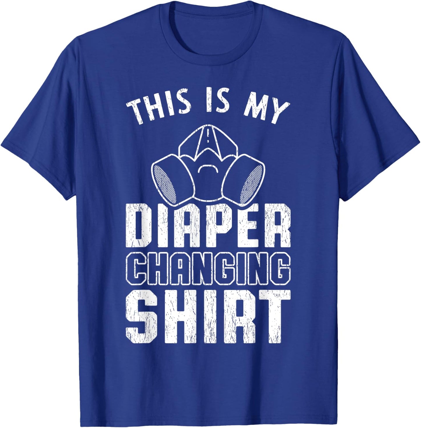 First Time Father Mask Funny Expecting Dad Gift From Wife T-Shirt - T-Shirt | Royal