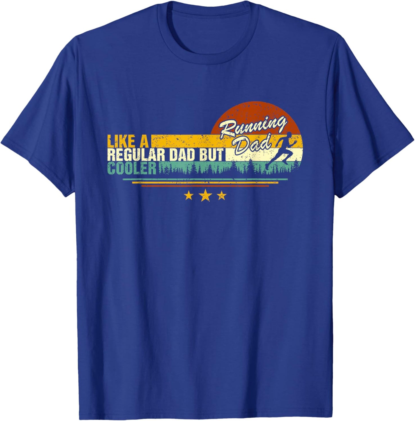 Marathon Runner Retro Funny Running For Dad Coach Marathoner T-Shirt - T-Shirt | Royal