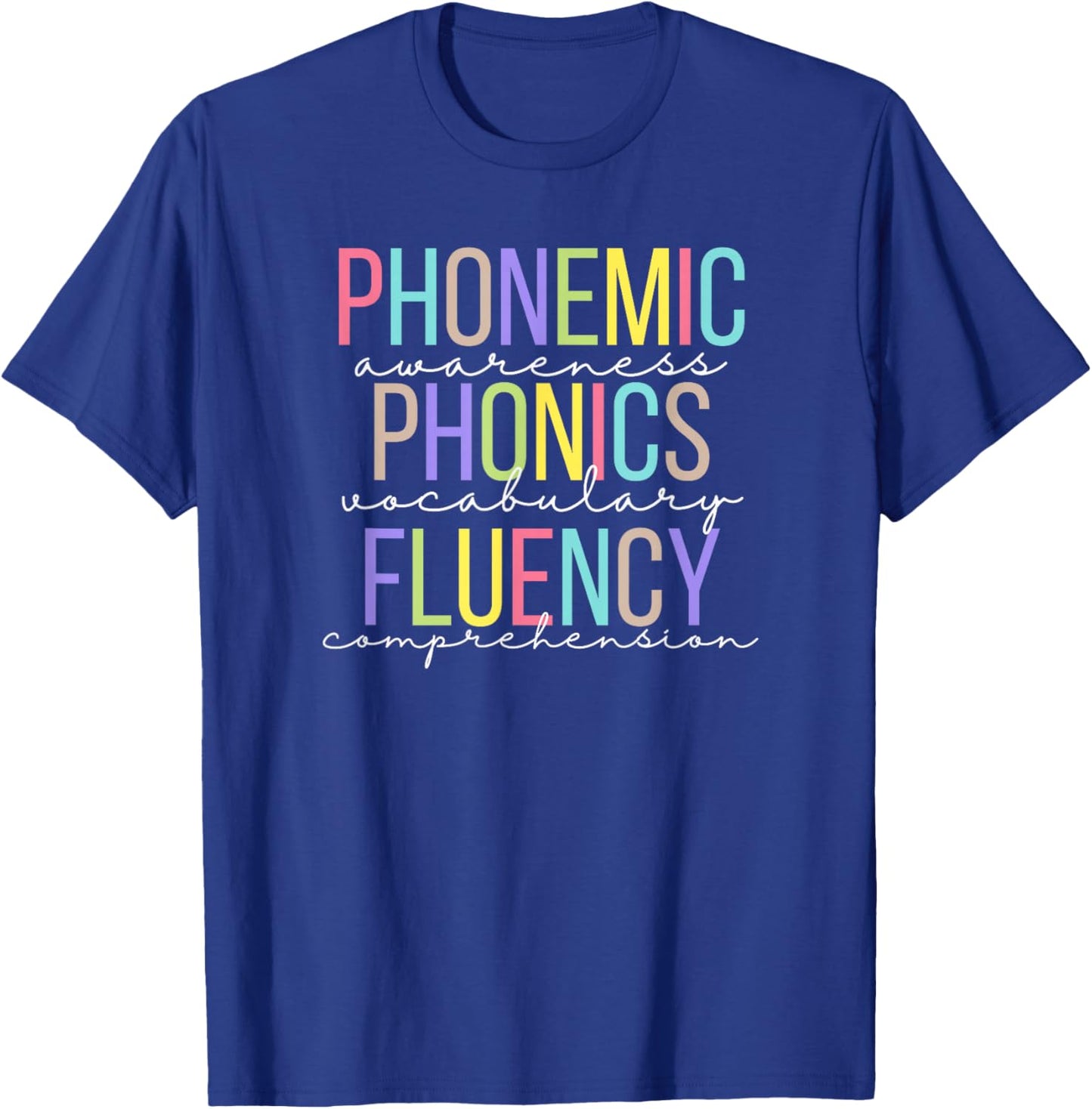 Spring Easter Reading Teacher Science of Reading T-Shirt - T-Shirt | Royal
