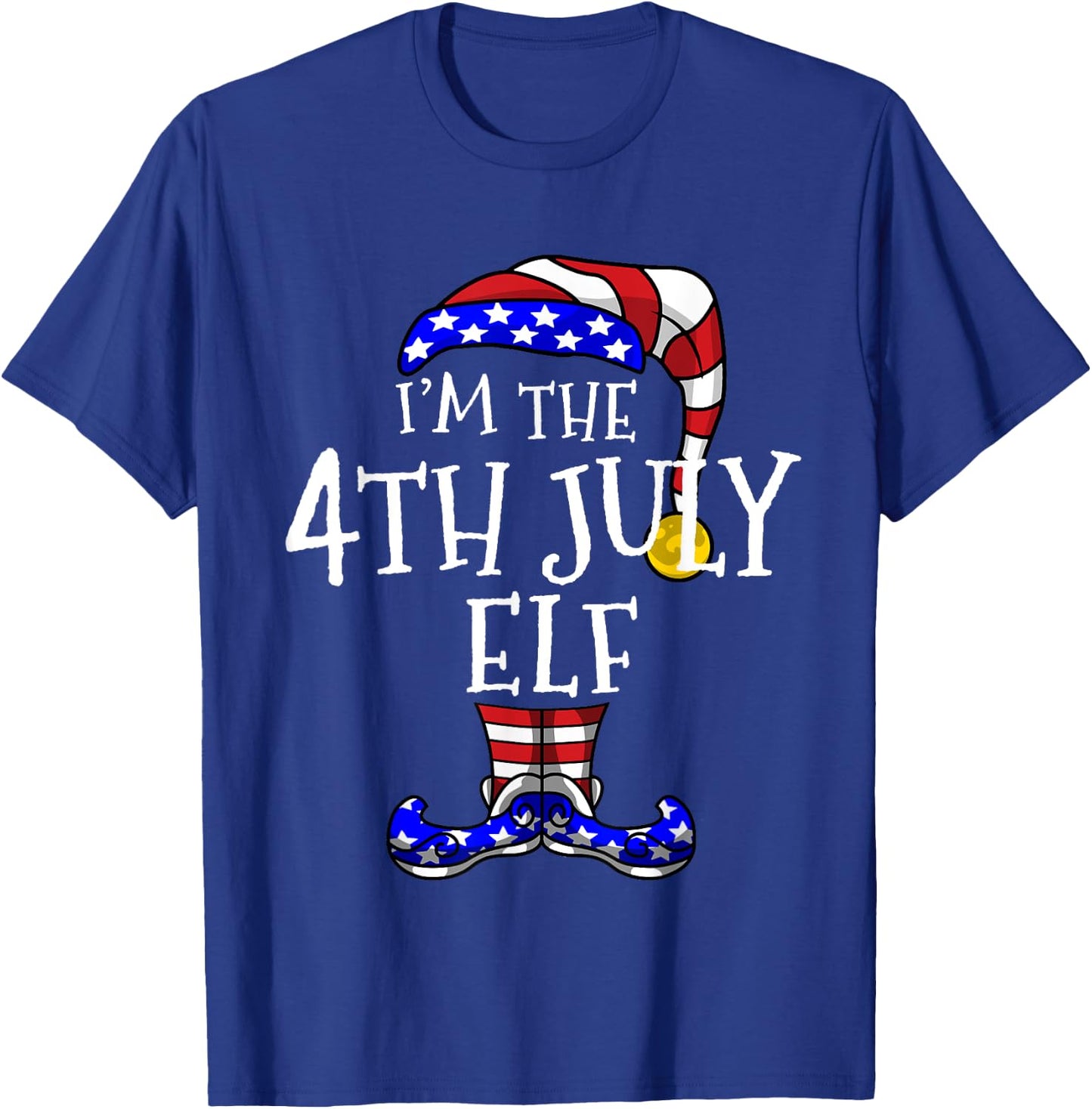 4th July Elf Patriotic Gnomes Christmas July Funny Cute T-Shirt - T-Shirt | Royal