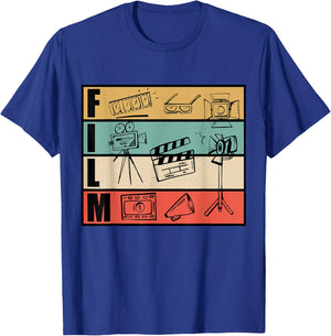 Filmmaker And Movie Director Design For Filming Cameraman T-Shirt - T-Shirt | Royal