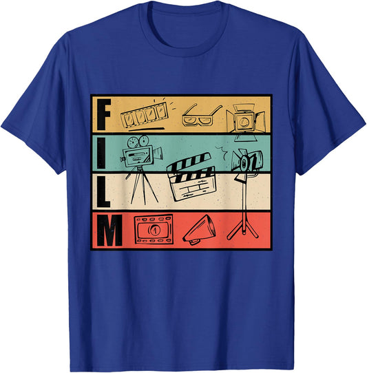 Filmmaker And Movie Director Design For Filming Cameraman T-Shirt - T-Shirt | Royal