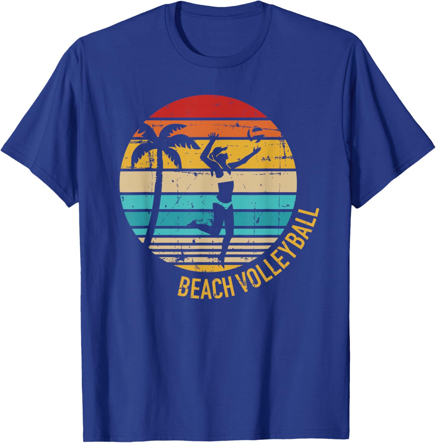 Beach volleyball vintage retro T-Shirt - T-Shirt | Royal